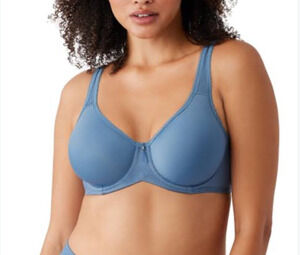 Wacoal Bra Size 34G 853192 Lined Basic Beauty Contour T-Shirt Blue Underwire